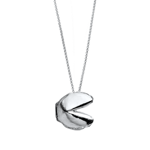 Fortune Cookie Locket (Medium) - Silver